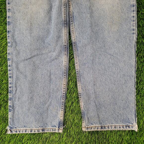 Vintage LEVIS 550 Baggy Straight Jeans 36x32 Faded Medium-Wash - Picture 11 of 16